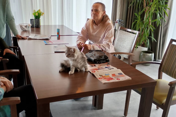 Zima en Lenka kwamen op visite