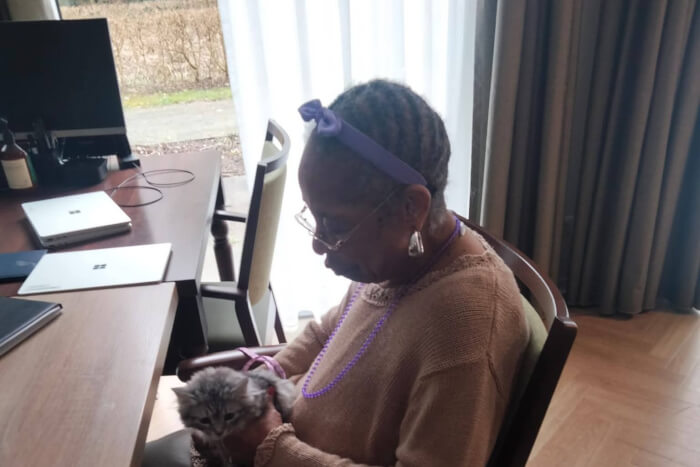 Zima en Lenka kwamen op visite